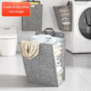 1pc Foldable Adhesive Laundry Basket Hamper, Multifunctional Punch Free Wall Hanging Washing Clothes Mesh Hook Organizer