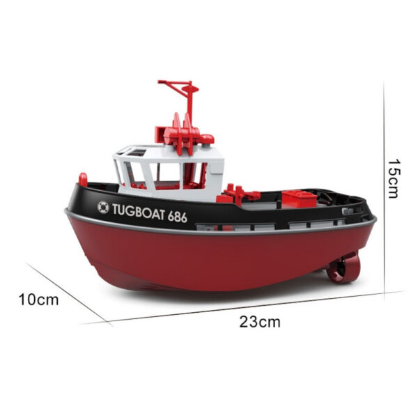9bb446ed779dab30 JIKEFUN 686 Rc Boat 2.4G 1/72 Powerful Dual Motor Long Range Wireless Electric Remote Control Tugboat Model Toys for Boys Gift