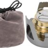 Mini Spiritus Brenner, Tragbarer Spirituskocher Camping Kochender Campingkocher Ofen für Innenräume kampierendes Hauptpicknick(Grau)