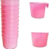 9bc0a086e03e0801 20 Pack Cage Cups Birds Feeders Seed Bowl Chicken Feeding Watering Dish Rabbit Water Food Hanging Wire Cages Box 16oz Coop Cups for Pet Parrot Parakeet Gamefowl Poultry Pigeon (Large Red)