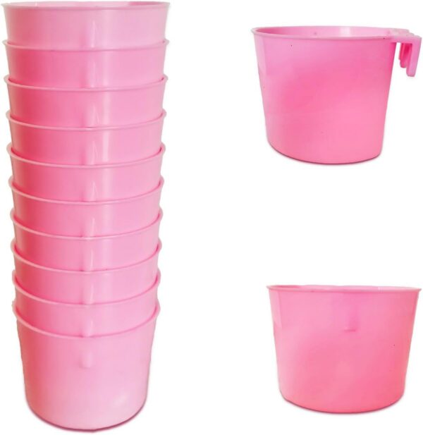 9bc0a086e03e0801 20 Pack Cage Cups Birds Feeders Seed Bowl Chicken Feeding Watering Dish Rabbit Water Food Hanging Wire Cages Box 16oz Coop Cups for Pet Parrot Parakeet Gamefowl Poultry Pigeon (Large Red)