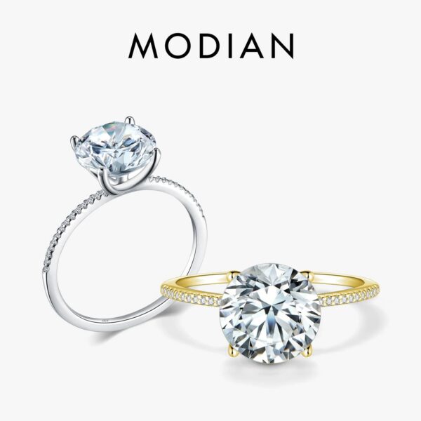 9bcd28f612a25d3c 2023 Classic Luxury Real Solid 925 Sterling Silver Ring 3Ct 10 Hearts Arrows Zircon Wedding Jewelry Rings Engagement For Women