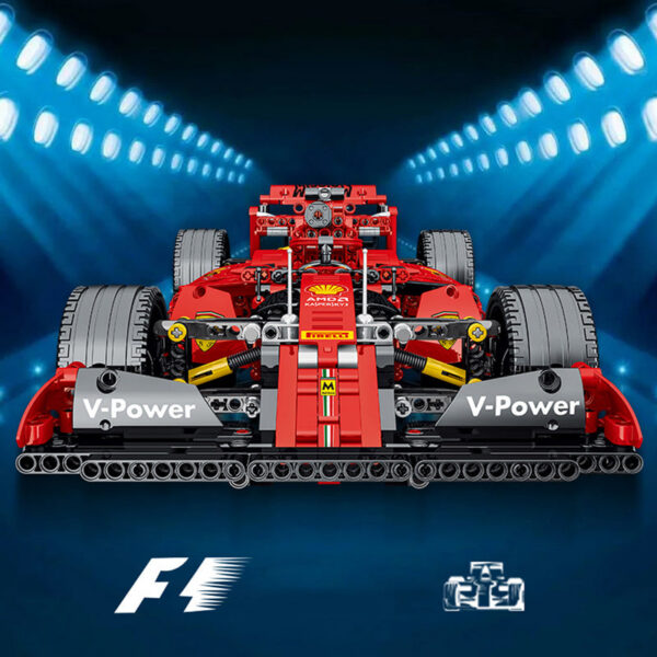 9bd137a966763adb 2024 New Technical Formula F1 Racing Car Building Blocks Set Model MOC Assembly Vehicle Bricks Kids Toys for Boys Christmas Gift