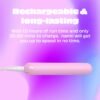 10-Mode Waterproof Micro Mini Vibrator Body Safe Silicone Rechargeable, Portable, Quiet, Slim Massager for Women & Couples Finger Size - Light Pink