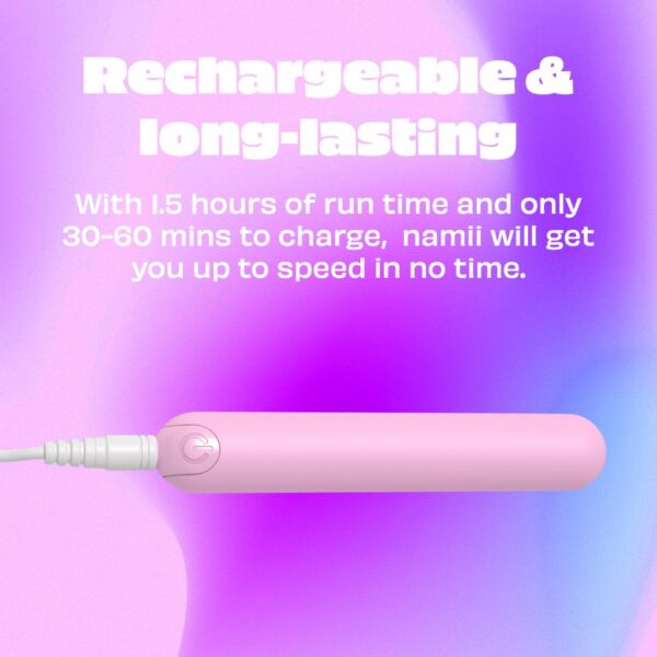 10-Mode Waterproof Micro Mini Vibrator Body Safe Silicone Rechargeable, Portable, Quiet, Slim Massager for Women & Couples Finger Size - Light Pink
