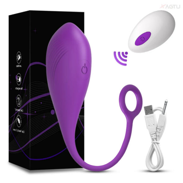 9beaa26cd4c77392 Wireless remote control vibrator for women, clitoral G-spot orgasm stimulator, vibrating love egg, adult female wearable sex toy