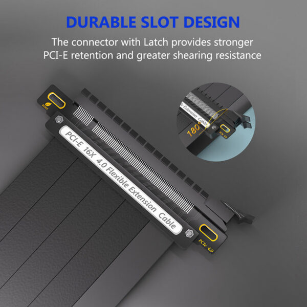 NEW PCI 16X Video Card Extension Shielded Flexible 180° Mounting GPU Express Lossless PCIE 4.0 X16 Riser Cable
