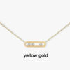 9bfeaa273fcaa2bf Cmon Kstar Classic Sterling Sier Plated Gold High Quality Moving Diamond Women's Necklace Pendant Exquisite Gift