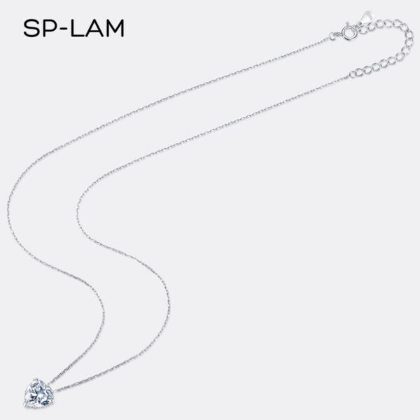 9c0148b222a952cc Delicate Sparkling Heart Moissanite Pendant Necklace Sterling Sier 1CT Lab Diamond Fine Jewelry For Women Wholesale