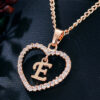 26 Letter Zircon Necklace Jewelry Love Pendant