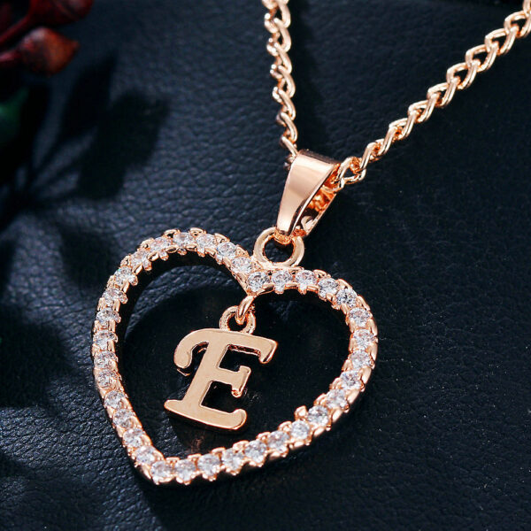26 Letter Zircon Necklace Jewelry Love Pendant