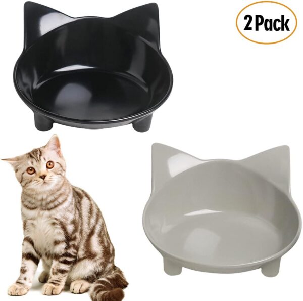 9c184a3f2dc1abb0 Cat Food Bowl, Anti-Skid Base, Non-Toxic Material, Dishwasher Safe, 14.5cm Diameter