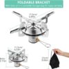 HOMGEN Portable Gas Stove | Mini Camping Gas Cooker with Butane/Propane Adapters and Storage Bag | Compact Camping Stove Gas Burner for Backpacking, Hiking & Outdoor Cooking