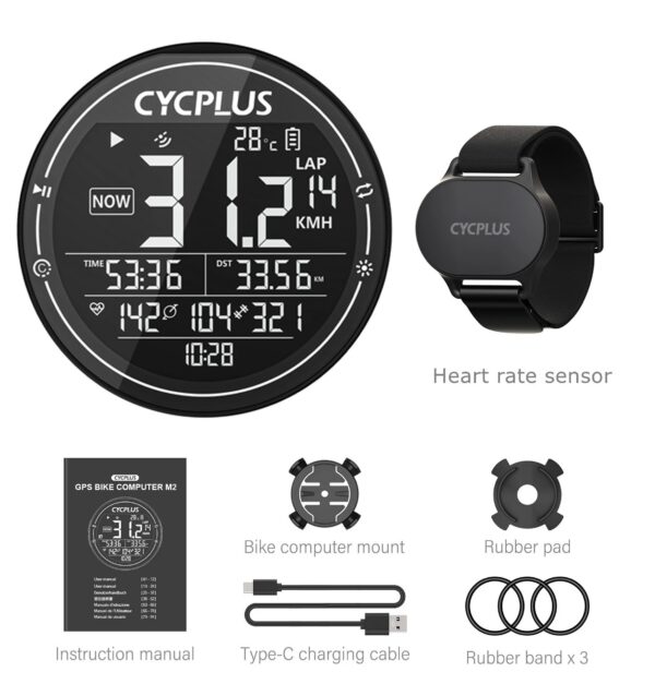 9c1dc3ca040bff2f CYCPLUS M2 Cycling Bike Accessories GPS Bicycle Computer Wireless ANT+ BLE 5.0 Waterproof Speedometer Bikes Cyclocomputer