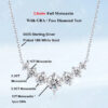 EWYA Sparkling 1.7/2.8/5cttw Full Moissanite Pendant Necklace for Women S Sier Plated Gold Pass Diamond Test Necklaces
