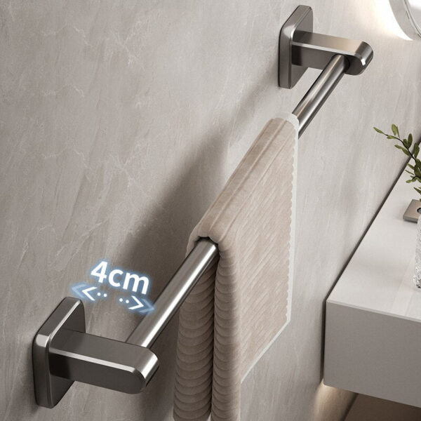 9c3712756accd9d4 1PC Perforated Suction Cup, Wall Mounted Storage Rack, Toilet Storage, Bathroom Towel Rod