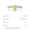 9c3d960558849469 MODIAN Real 925 Sterling Silver Exquisite Sparkling Emerald Cut Pink Yellow Zirconia Ring For Women Wedding Luxury Fine Jewelry