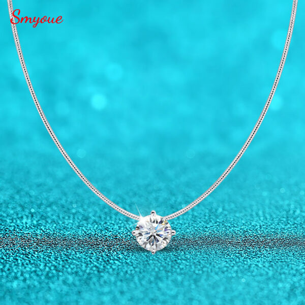 9c40a8b1801a95d1 Smyoue 0.5-2CT D Color Certified Moissanite Necklace for Women Sparkling Lab Diamond 100% Sterling Sier Pendants Wholesale