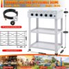 5 Burner Propane Gas Stove,400000BTU Portable Gas Stove with Support Leg Stand and Wind Blocking Cover Adapter Auto Ignition Camping Stove,propane burner for RV, Apartment, Outdoor Cooking