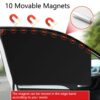 Car Side Sun Shades, 4 PCS Window Sunshades Privacy Curtains, 100% Block Light f