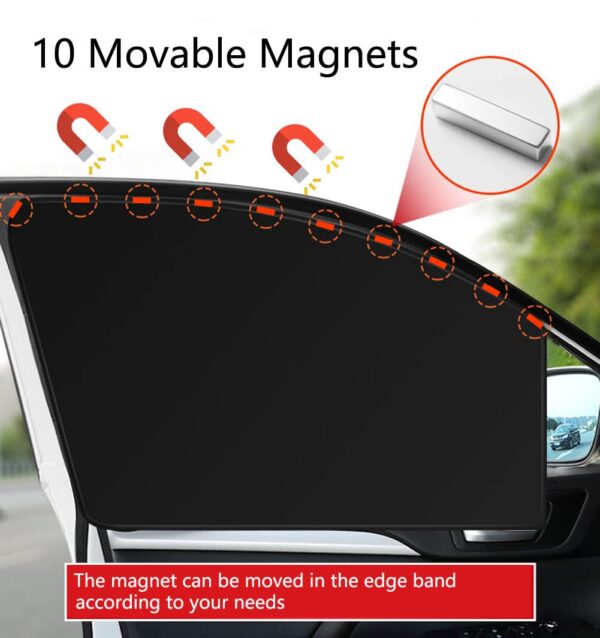 Car Side Sun Shades, 4 PCS Window Sunshades Privacy Curtains, 100% Block Light f