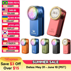 9c59d21d5b8a5f1d Wurkkos HD03 680LM Mini Clip Light USB Rechargeable Pocket Flashlight Spotlight/Floodlight Portable RGB Torch with Magnet
