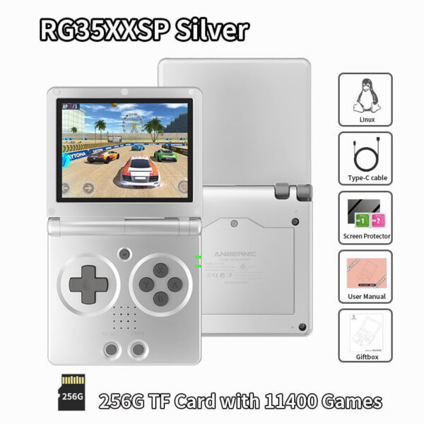 9c5c1cfce146f1ae ANBERNIC RG35XXSP Retro Flip Handheld Console 3.5" IPS Screen ux H700 Video Game Player Support Streaming WIFI Bluetooth