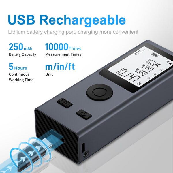 9c67a4c8c0edea59 Laser Distance Meter Multifunctional Portable Measuring Device Metal Housing Mini Size Rangefinder Measurement