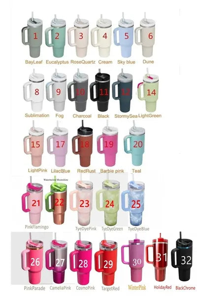 9c6cd97a4c972e8b Gold Chocolate Black Chroma Mugs New 40oz H2.0 Handle Insulated Tumblers Lids Straw Stainless Steel Coffee Termos Cup With