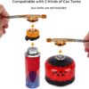 9c83860c663aaad1 Colmthys Camping Gas Stove, Portable Windproof Backpacking Burner Cooking Stoves 3500W for BBQ Outdoor Cooking Hiking Fishing Picnic with Piezo Ignition Adapters Converter