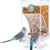 9c84e0a239d9856c Rypet No-Mess Bird Feeder - Parrot Integrated Automatic Feeder for Small to Medium Birds