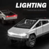 9c861b759ec76810 1:36 Tesla Cybertruck Alloy Car Model Diecasts Vehicles s Sound Light Pickup Truck Kid Children Christmas Gift Boy Toy