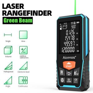 9c92f6e22fd56d87 Aicevoos Beam Digital Rangefinder 50M70M100M120M Green Light Distance Meter Trena Laser Tape Measure Roulette