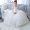 9c976f2a2281859c Flower Gown Baby Girl Dresses For Birthday Beaded Puffy Little Girls Pageant Dress Toddler First Communion Gowns
