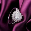 9c9d20aa08eba040 Popular brands Sterling Sier crystal flower moissanite diamond Rings For Women Fashion Wedding Party Gifts Jewelry