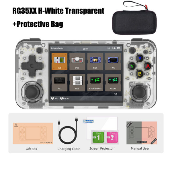 9cadb2c86185d100 ANBERNIC RG35XX H Retro Handheld Game Console 3.5 Inch IPS Screen Built-in 3300mAH Battery 64G TF Card Preinstalled 5528 Games