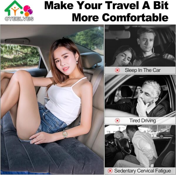 Car Inflatable Bed Mattress, Mattress Back Seat RV Mattresses, Travel for Automotive SUV Truck Berlina Furgonetas Grande Cars Backseat Sleeping Bed,Full
