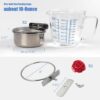 HERCOCCI Bird Feeder Dish Cup, Stainless Steel Parrot Food Bowl Feeding Coop Cups Clamp Holder, Bird Water Cage Bowl for Parakeet Lovebird Conure Cockatiel Budgie Chinchilla (5 Pieces)