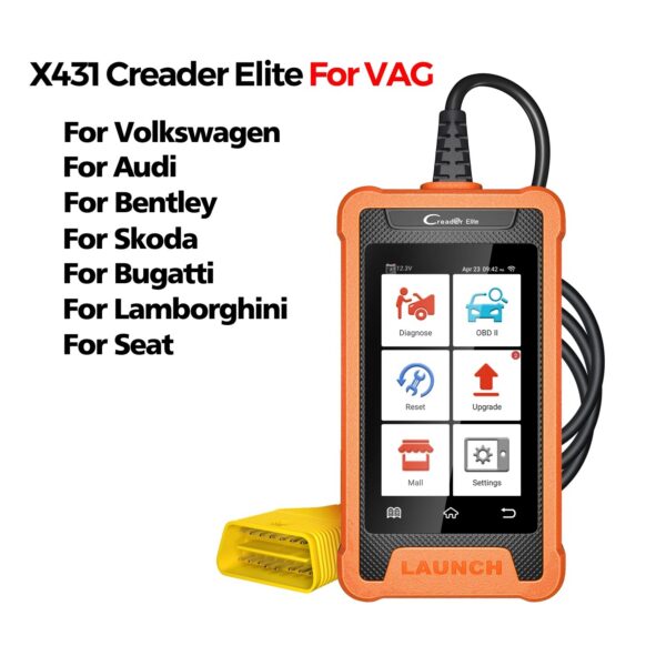 9ced4f72b3367939 LAUNCH X431 Creader Elite For BENZ Diagnostic Tools Professional Full System TPMS 31+ reset Function Online Coding OBD2 Scanner