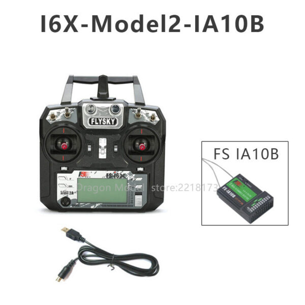 FLYSKY FS-i6X FS i6X 10CH 2.4GHz AFHDS 2A RC Transmitter With iA6B or iA10B Receiverfor Drone Airplane