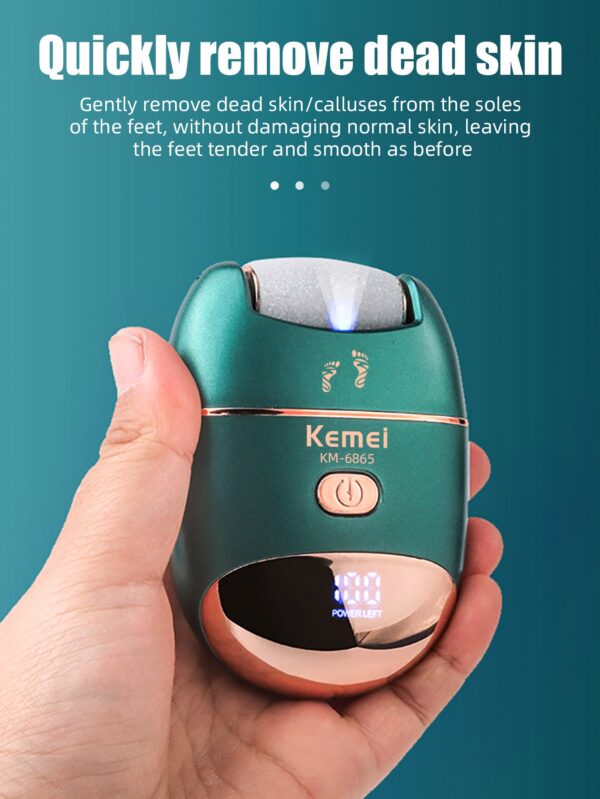KEMEI Electric Grinding Hard Rupture Trimmer Dead Skin Pedicure Rechargeable Foot Care Tool Remover Callus