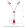 9d0567c5e958b67e Sparkling 9*14MM Ruby Gemstone Pendant Necklace for Women High Carbon Diamond tail Party Fine Jewelry Birthday Gift