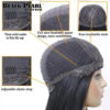 Short With Bangs Straight Wigs Brazilian Human Hair Remy Full hine Made for Women Glueless Bob Wig