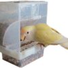 Pet Bird Food Feeding and Drinking Hanging Cup Clamp Holder Stainless Steel Hanging Bowl for Parrot Macaw African Greys Budgies Parakeet Cockatiels Conure Lovebirds Finch Pigeon Cage
