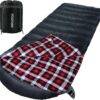 9d3a170204fd7d9e 0 Degree Sleeping Bag 100% Cotton Flannel XXL Cold Weather Winter Oversized Sleeping Bag for Adults Camping Zero Degree Big and Tall with Compression Sack