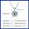 D Color 1ct Moissanite Pendant Necklace for Women Gold Plated Certified Original Sier Diamond Necklaces Fine Jewelry