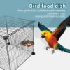 9d6c5431467d1b4b 2pcs VVNIAA Stainless Steel Bird Bowls with Clamp, Durable Water Bowl, Feeding Cups, Chinchilla Food Bowl, Bird Dishes for Cage, Bird Cage Feeders and Waterers