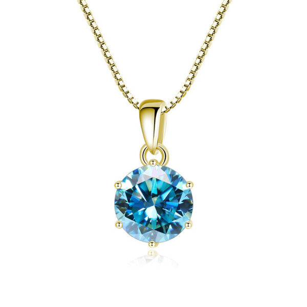 9d7124a99eb9a750 1CT Moissanite Pendant For Women Simulated Diamond Necklace S Sterling Sier Jewelry Girl Valentine's Day party Gift