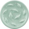 Slow Feeder Bowl for Cats and Small Dogs,Cilkus Fish Pool Design, Fun Interactive Bloat Stop Puzzle Feeder Bowl Healthy Eating Diet Made of Melamine Food Grade Material Dishwasher Safe (Green)