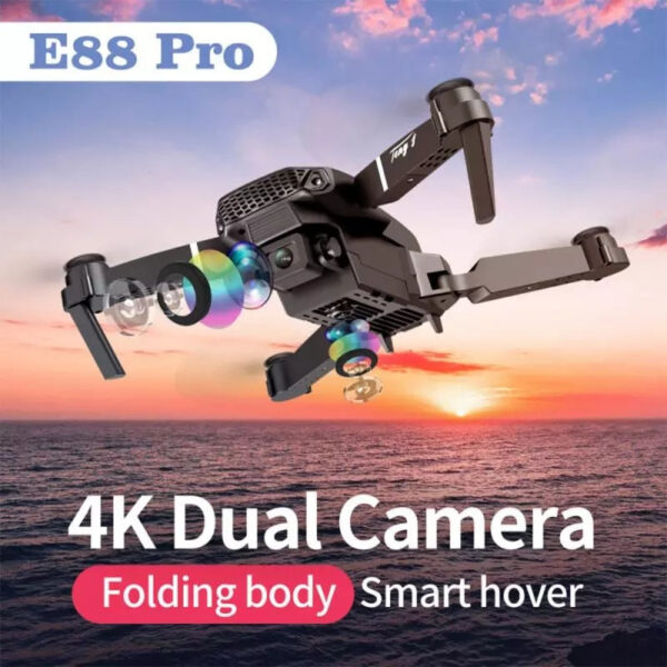 ZHENDUO E88 Pro Drone Profesional HD 4k Rc Dual-Camera Wide-Angle Head Remote Quadcopter Airplane Toy Helicopter